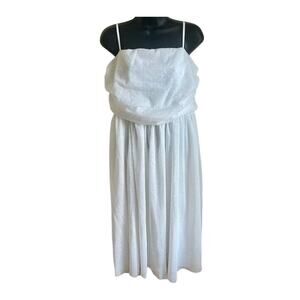 White ruched mini dress bridal bachelorette sorority summer party Lulus‎ L